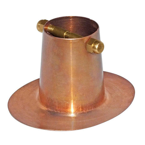 Pure Copper Gutter Adapter with Brass Bolt for Rain Chain Installation, Large